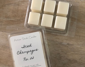 Wax melt | Iced Champagne NO. 22 | eco friendly | vegan soy | fresh scent  | gift for her | essential oils | 2.7 oz.