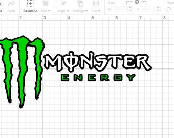 Monster Energy SVG Layered Cut File for Cricut/Silhouette