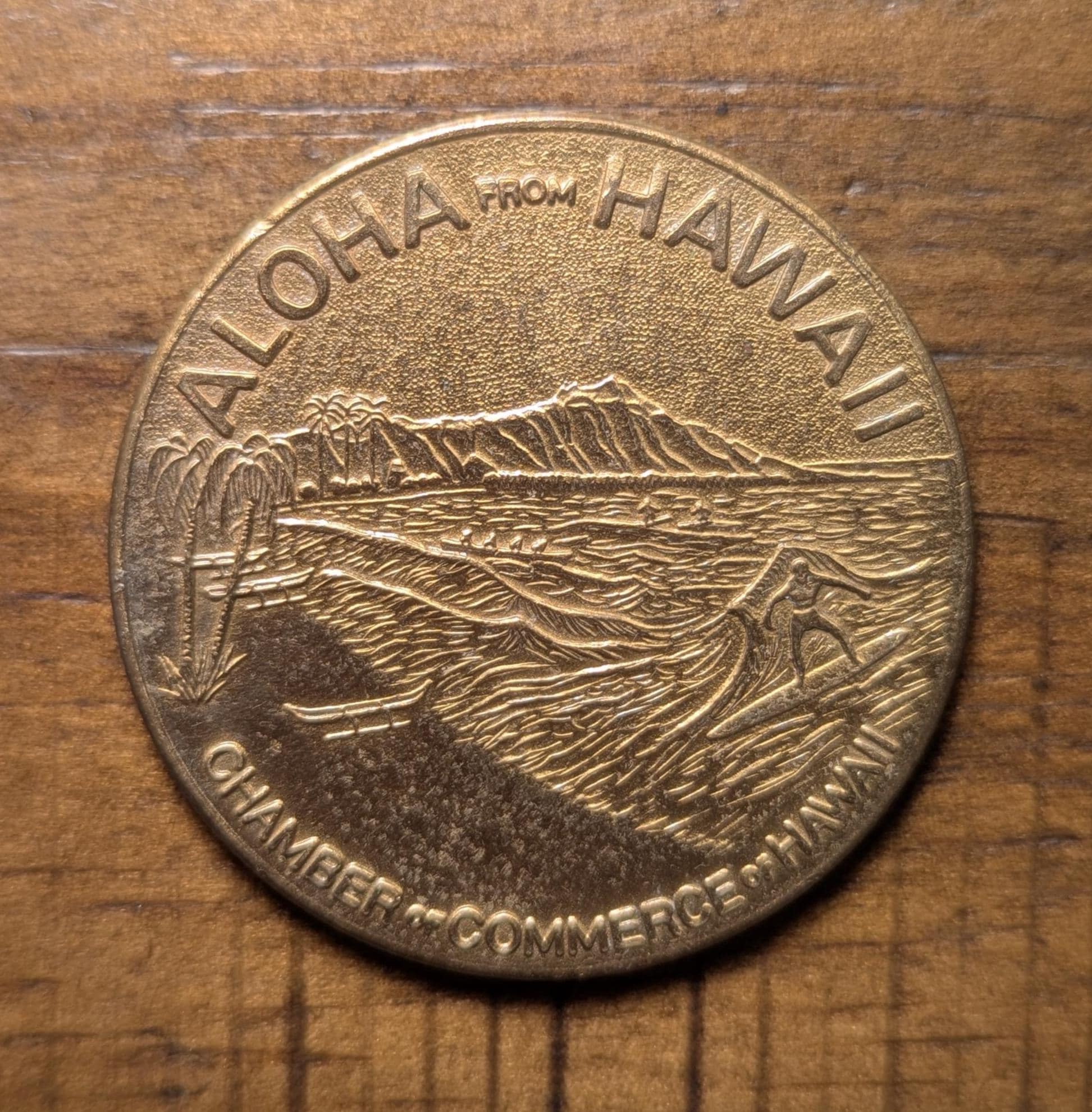 ハワイコレクション ダイアモンドヘッド ワイキキビーチ 金含むメダル