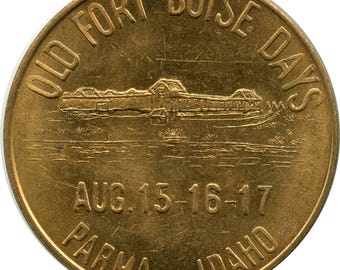1963 Parma, Idaho ID Old Fort Boise Days Idaho Centennial Medal Token