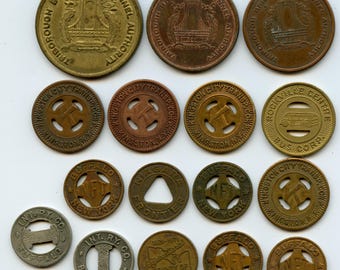 Buffalo Kingston Rockville Centre, New York NY Toll Bridge Railroad Railway Bus Fare Transit Token Lot