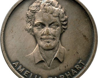 1932 Amelia Earhart First Transatlantic Nonstop By Aviatrix 38mm Medal