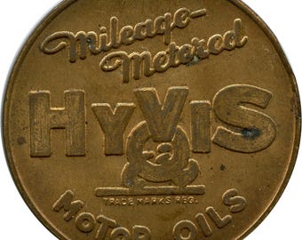 Hyvis Motor Oil Warren, Pennsylvania PA Mileage Metered Automotive Advertising Coin Token