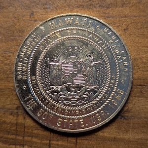1959 Maui, Hawaii HI The Aloha State So Called Dollar Souvenir Statehood Dollar Coin Medal Token