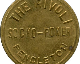 Pendleton, Oregón (OR) El Rivoli Socko Poker es válido por una ficha de intercambio de 5 centavos.