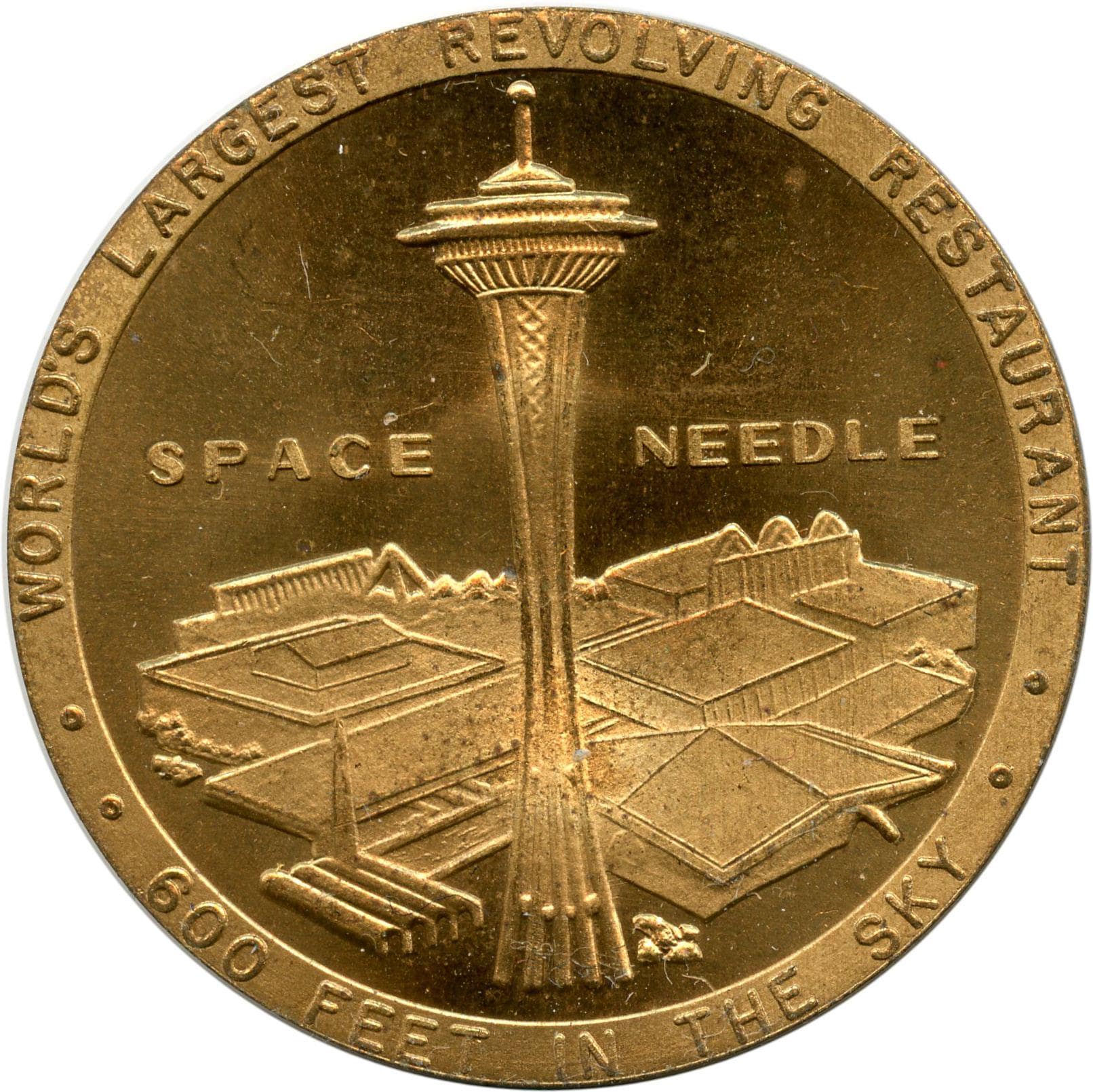 1962 Seattle Washington Century 21 Worlds Fair Space Needle Coin