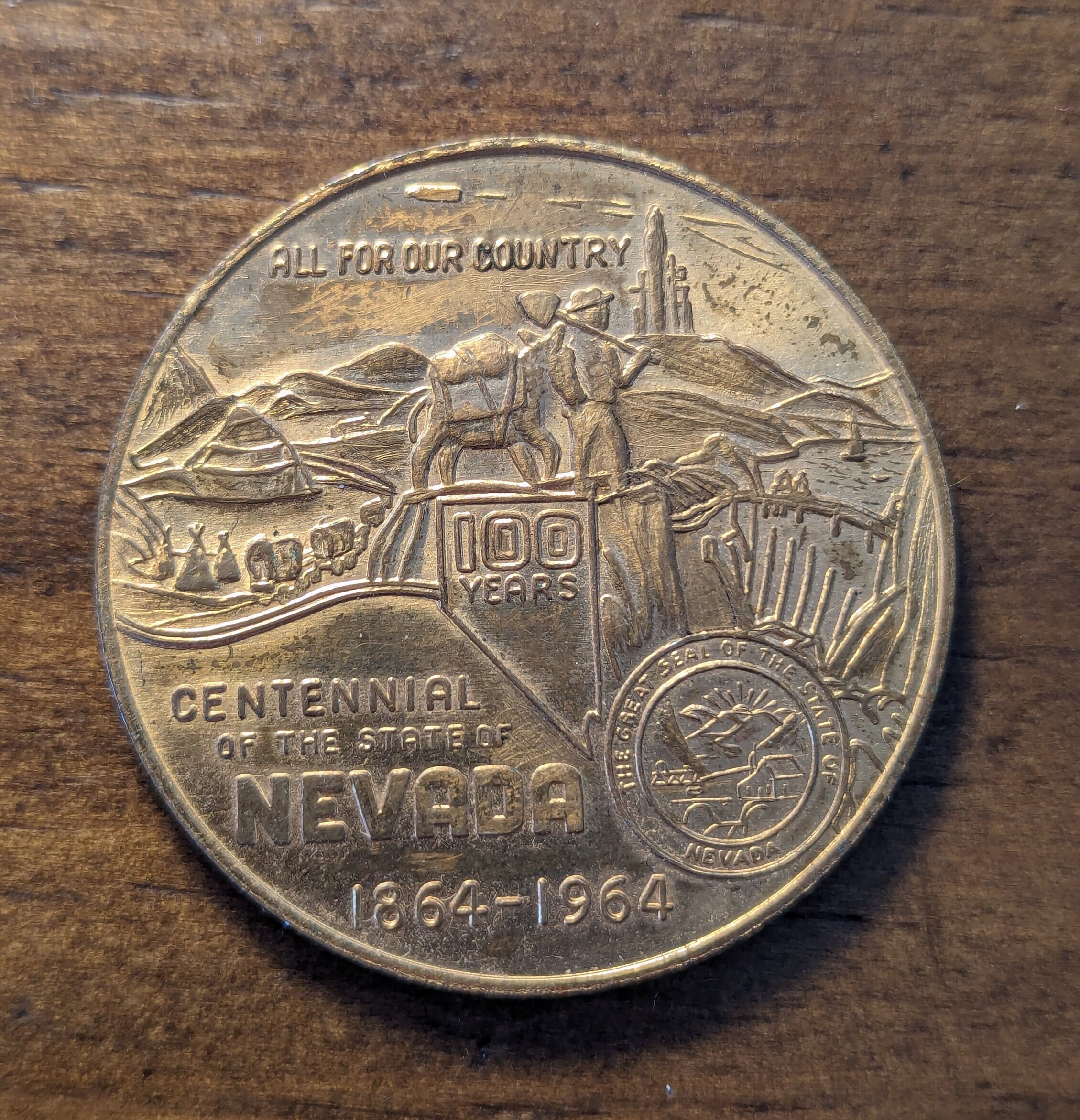 1964 Centennial of the State of Nevada Battle Born All for Our