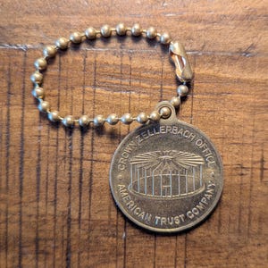 San Francisco, California CA Crown Zellerbach Office American Trust Co Key Fob Medal