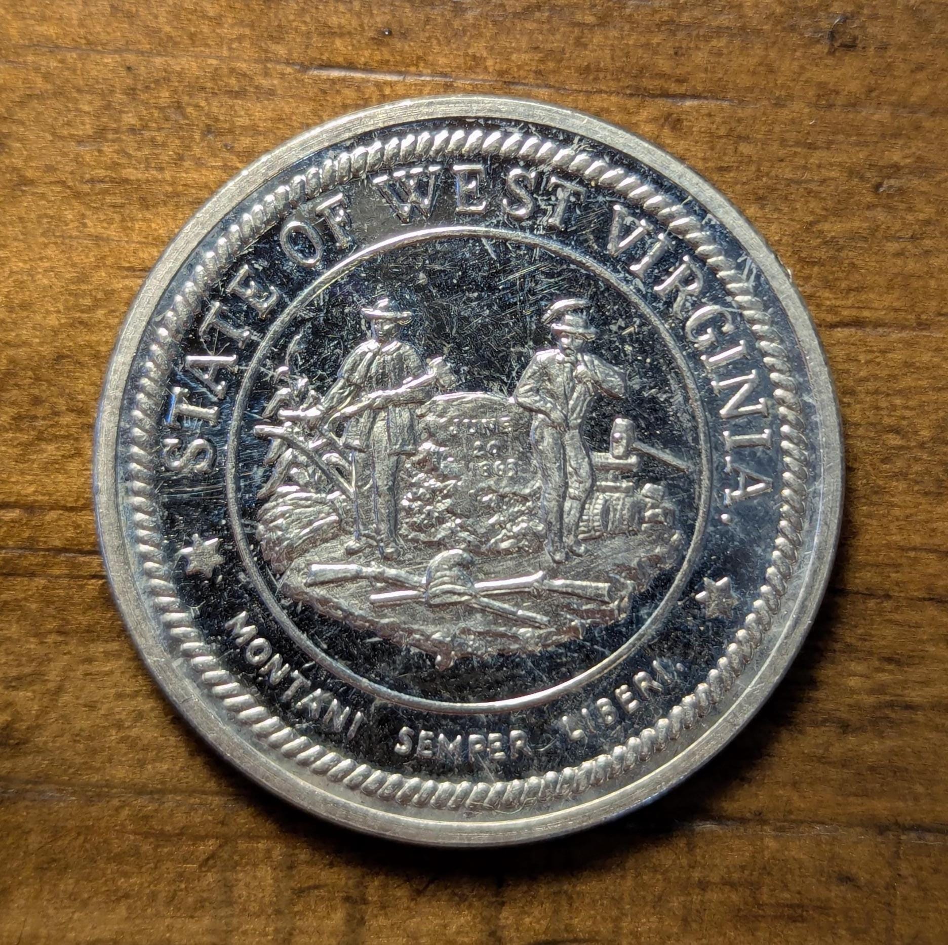 1963 West Virginia Official Centennial US Mint Silver Medal .900