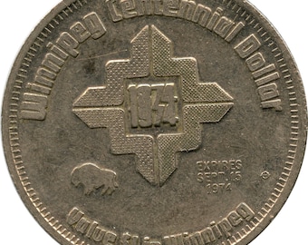 1974年 カナダ ウィニペグ 100周年記念 銀貨 未流通コイン - Etsy 日本