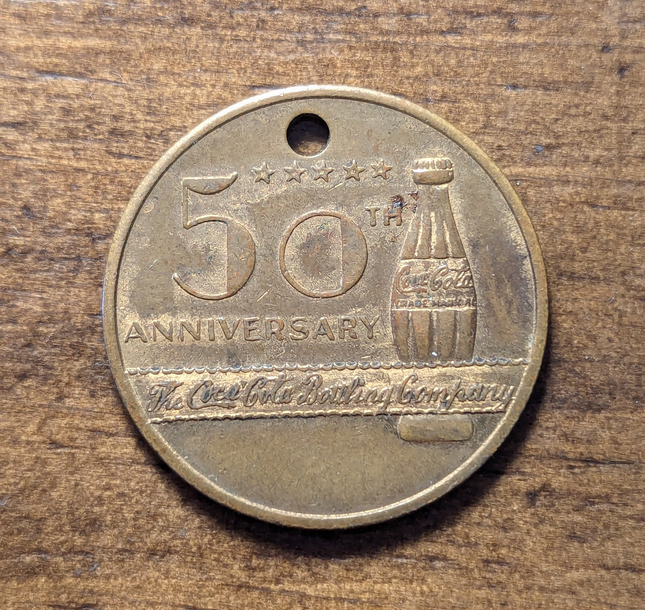 1936 Coca Cola Coke Bottling Company Coke Bottle Pictured Image 50th  Anniversary Keychain Fob Tag Advertising Medal Pendant Token - Etsy