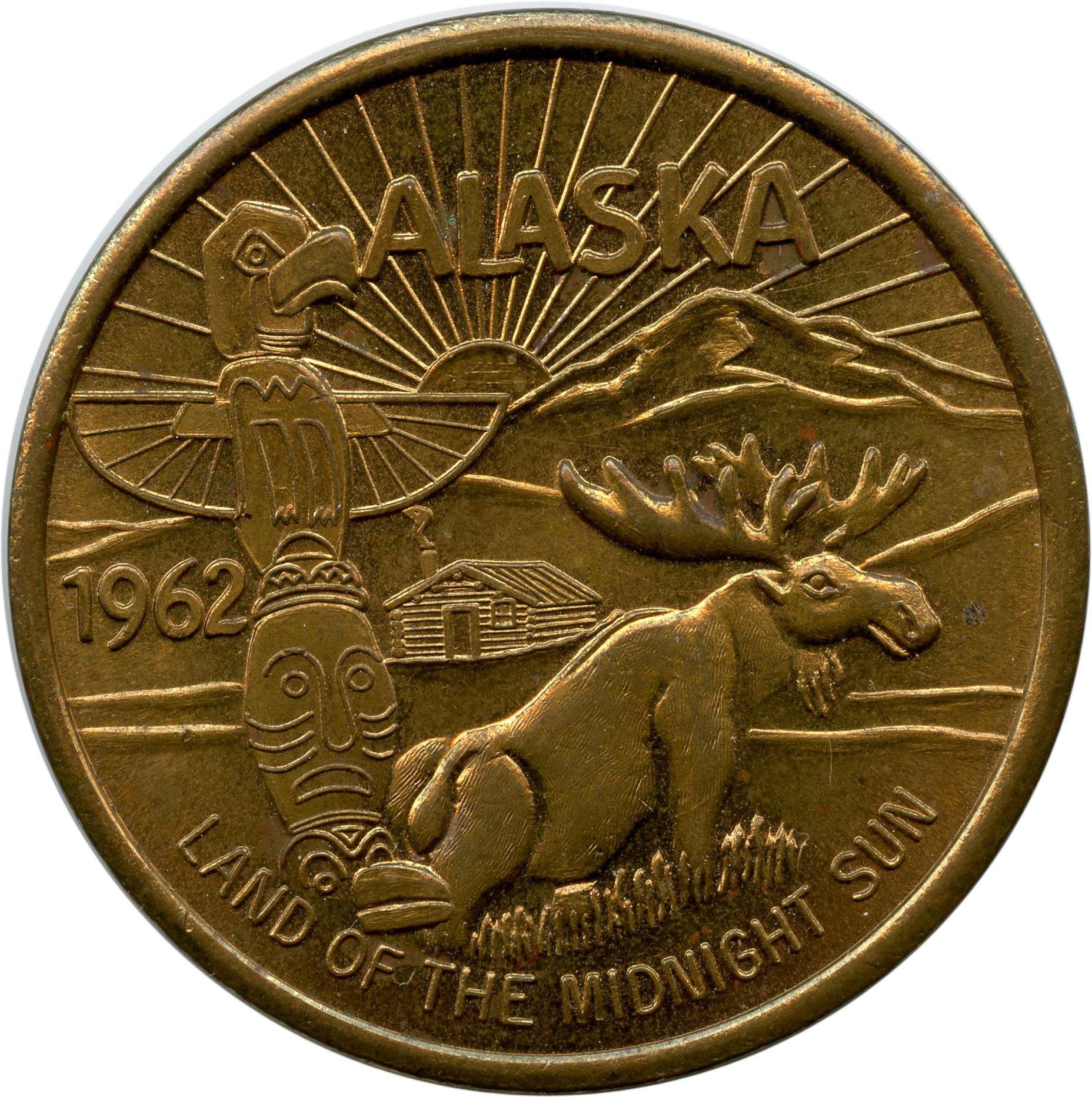 1962 Alaska AK the 49th State One Dollar in Trade so Called Dollar