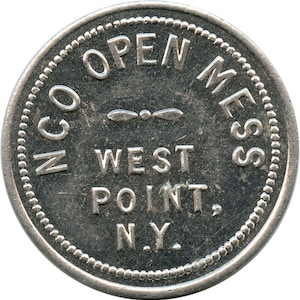 Comedor abierto para suboficiales de West Point, Nueva York, NY, válido por moneda de 10 centavos.