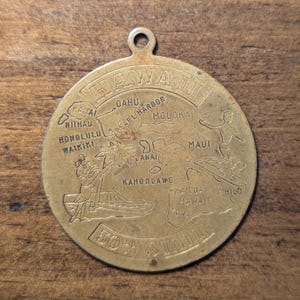 50e État d'Hawaï HI Oahu Kauai Honolulu Waikiki Maui Pearl Harbor Hilo Kona Molokai Kailua Lanai Porte-clés commémoratif Médaille Token