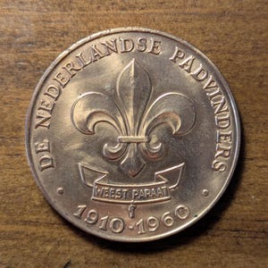 1910-1960 Netherlands The Dutch Toy Guards Boy Scouts Brass Medal Rare Token
