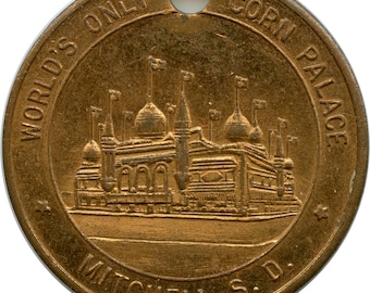 Mitchell, Dakota del Sur (SD) El único llavero con moneda de la suerte del Palacio del Maíz del mundo