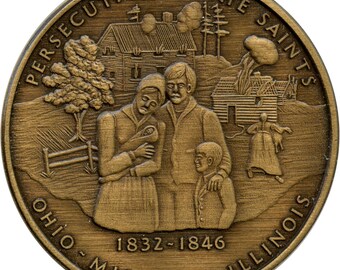 1832-1846 Ohio Misuri Illinois Lorenzo Snow, quinto presidente de la Iglesia Mormona SUD Medalla simbólica
