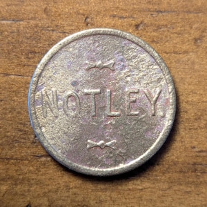Notley Landing, California 1890&#39;s Lumber Shipping Wildest Dance Hall Good For 5 Cents Coin Trade Token