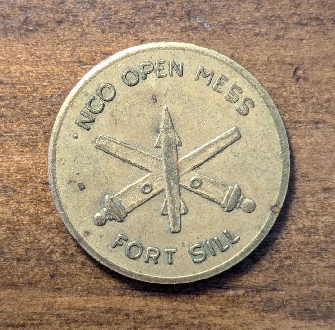 Tokens Fort NCO Open Mess Fort Sill, Oklahoma OK 5 Cents Missile Pictorial Image ...
