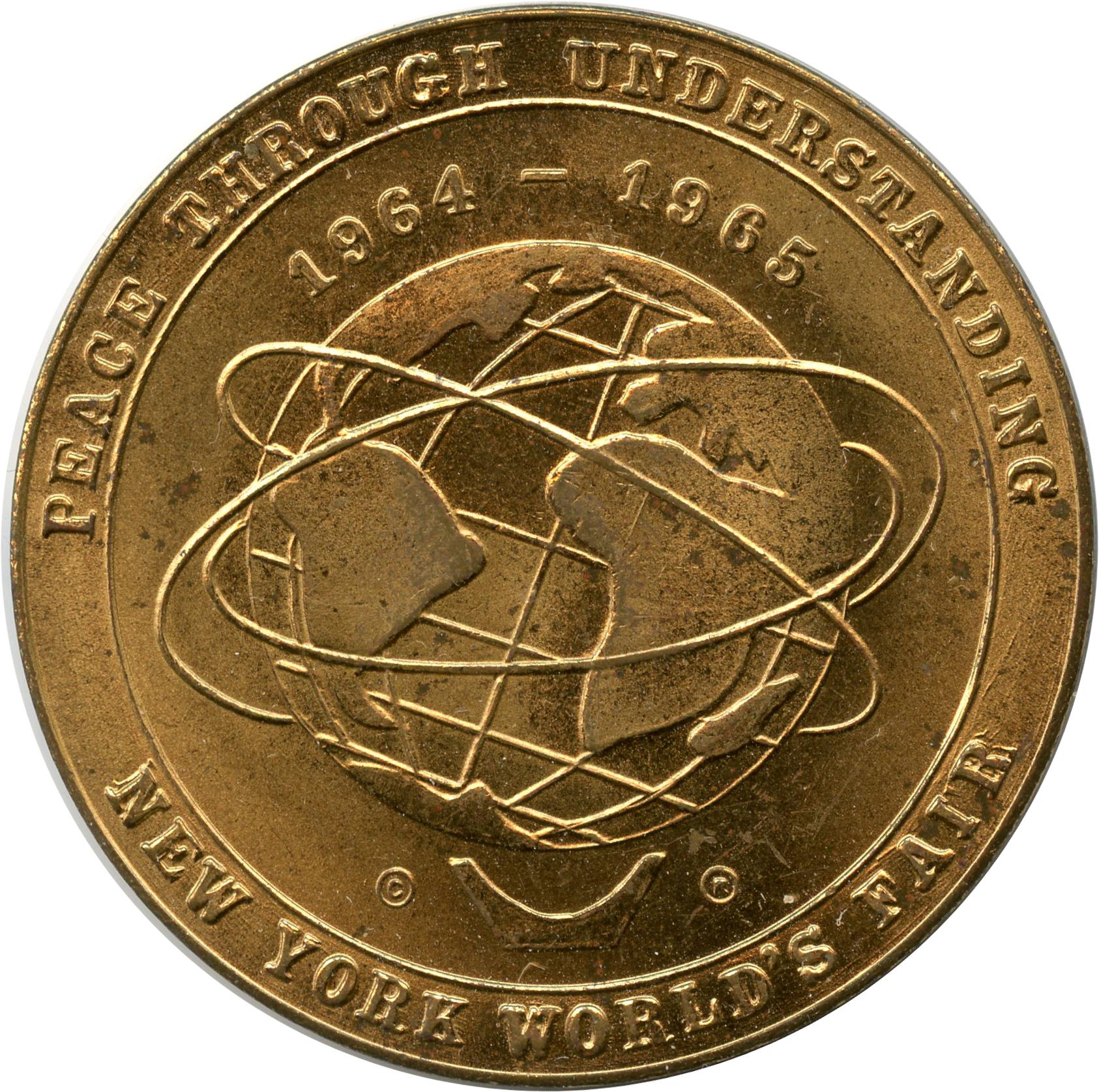 1964-1965 New York World's Fair Unisphere Statue of Liberty Coin