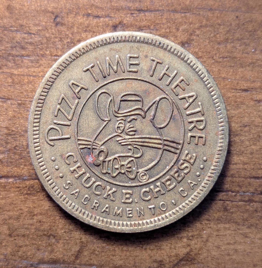 1979 Sacramento, California CA Chuck E. Cheese Pizza Time Theatre Amusement  Arcade Game Scarce Token - Etsy