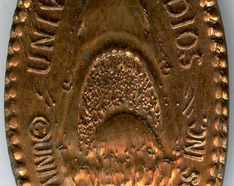 Película Tiburón de Universal Studios, Universal City, California, CA, moneda de un centavo alargada