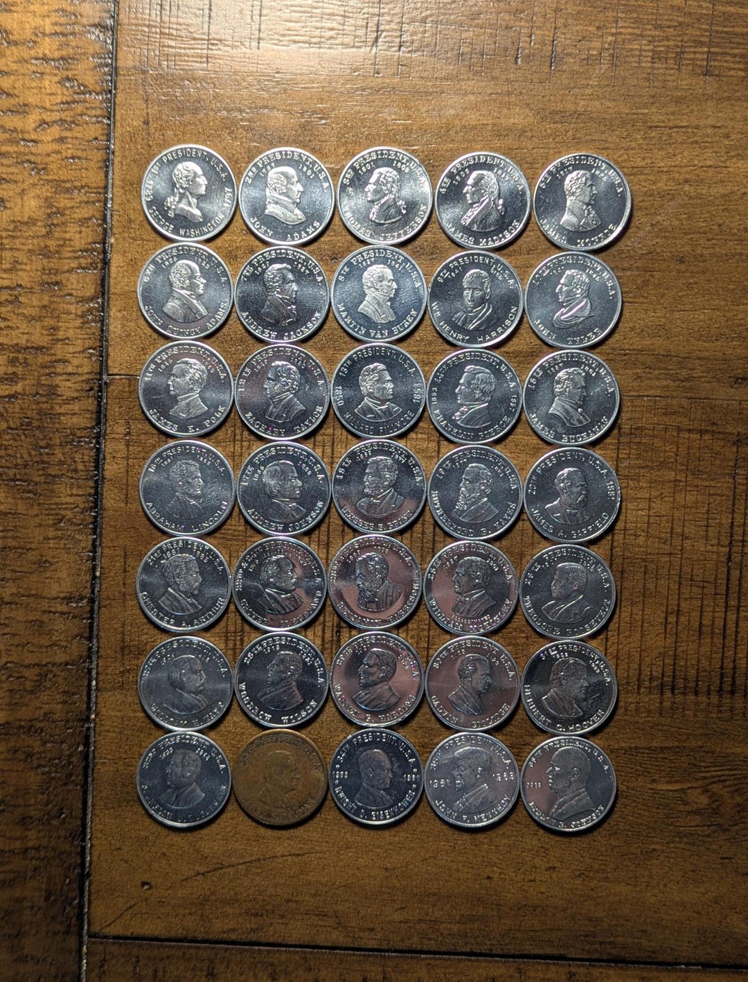 1789-1963 ジョージ・ワシントンからリンドン・B・ジョンソン大統領までの大統領記念コイントークンコレクション 35種類のコインセット -  Etsy 日本