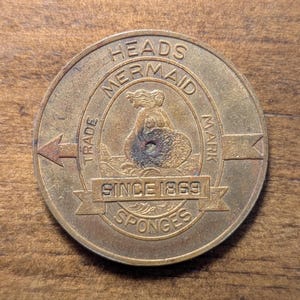 New York City NY San Francisco California CA Mermaid Sponges Spinner Flipper Coin Token