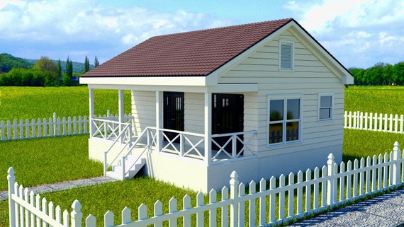 Affordable Tiny House Plans Small Home One Bedroom Crawl Space Foundation