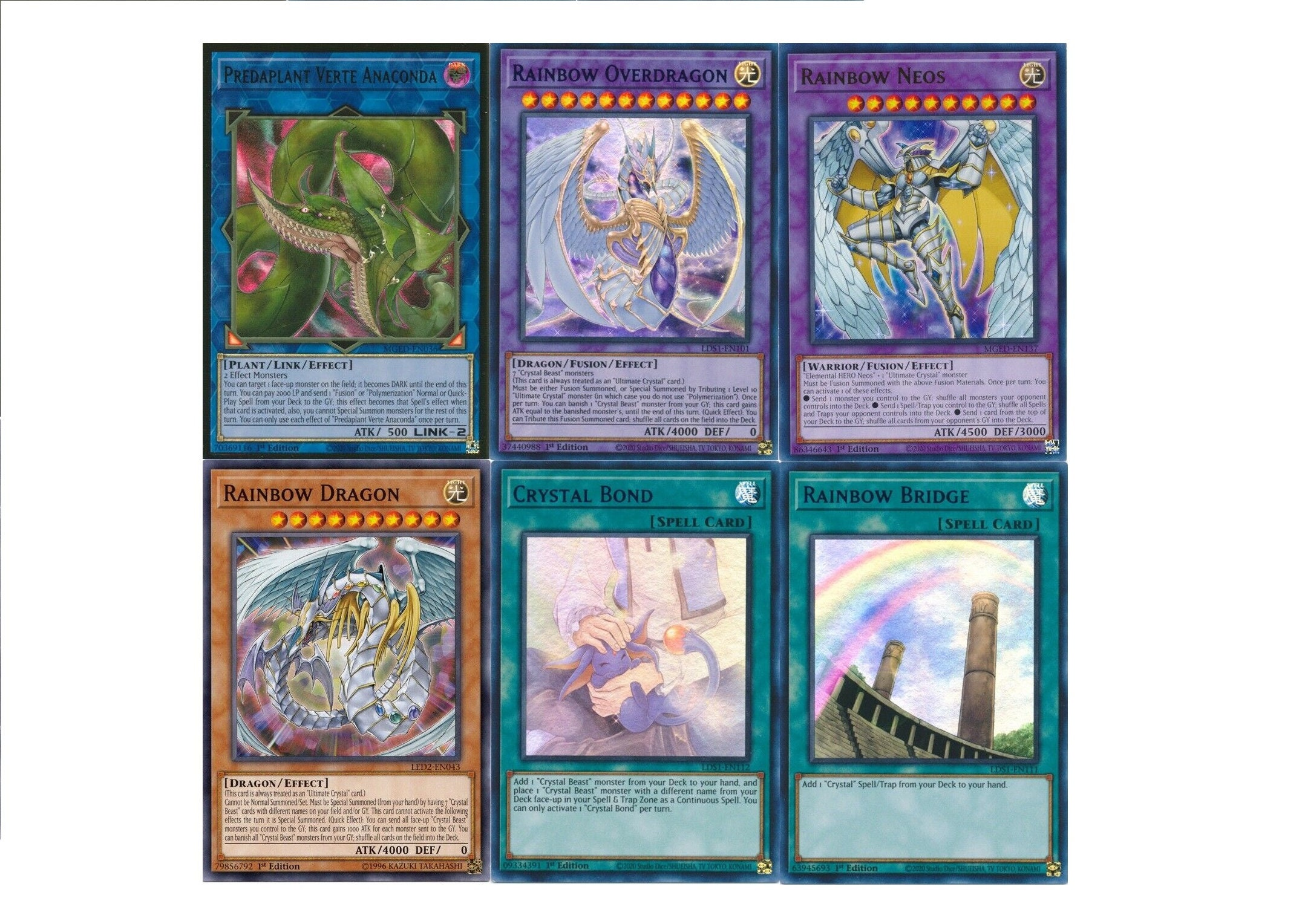Yugioh Crystal Beast Tournament Deck Bond Rainbow Bridge Etsy