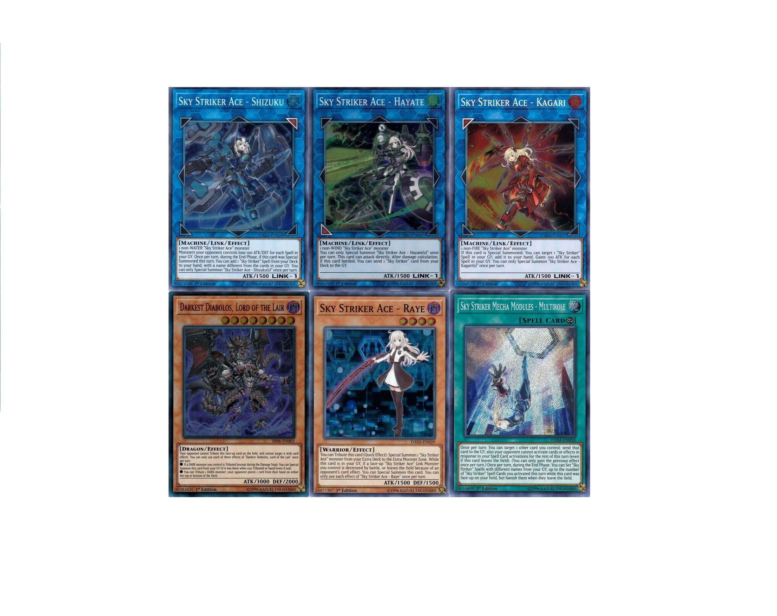 Yugioh Sky Striker Complete Deck Kagari Multirole Shizuku 55 Cards Etsy