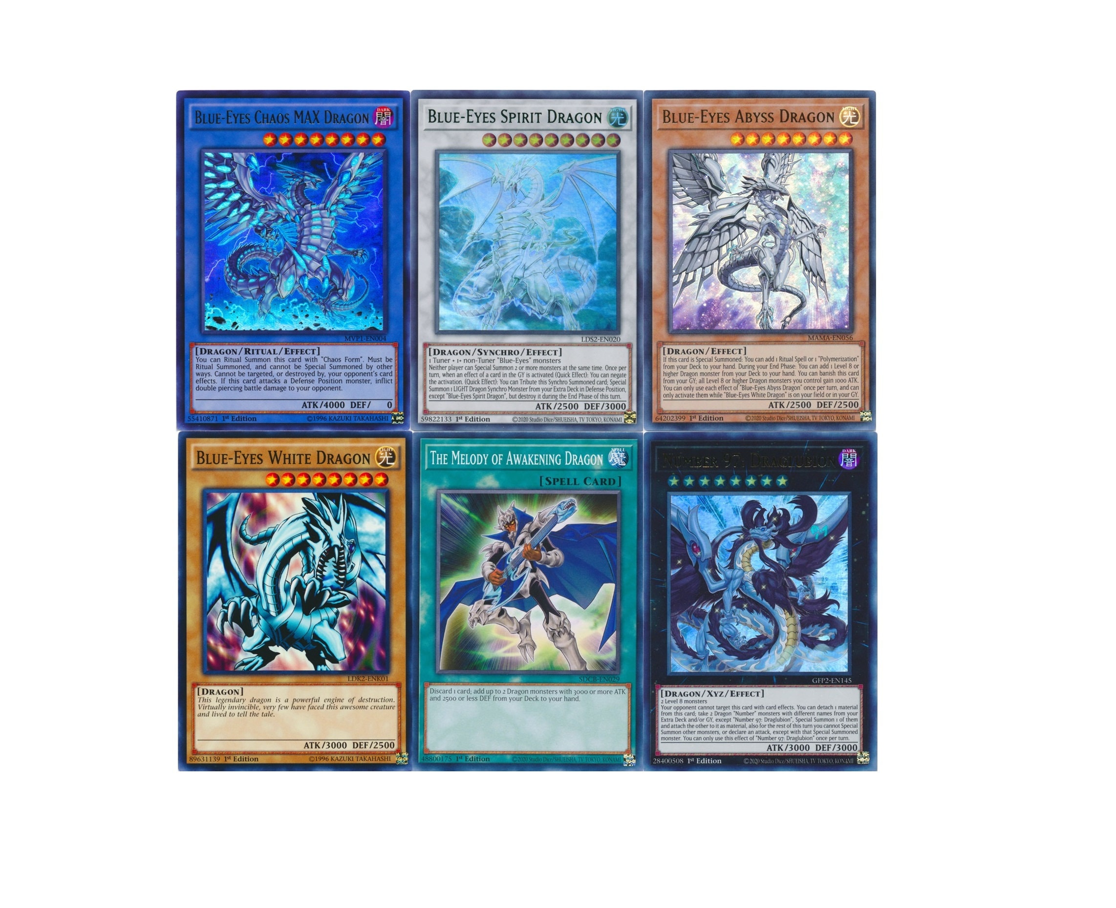 Yugioh Blueeyes Chaos Max Dragon 2023 Deck White Stone Ancients Spirit