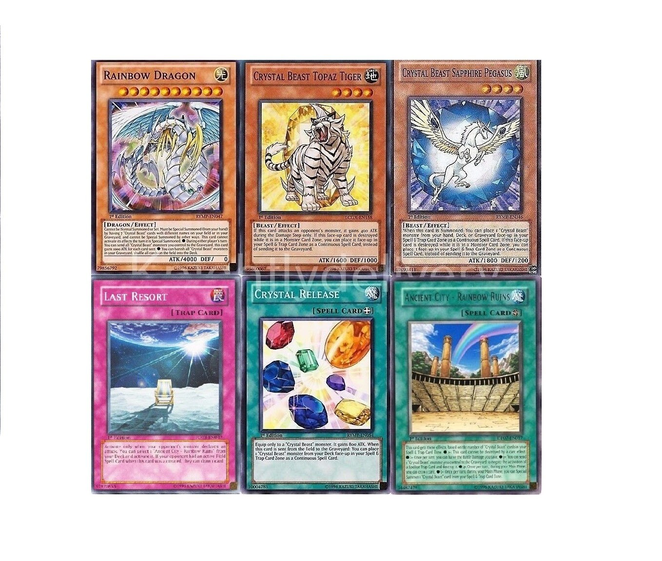 Yugioh Jesse Anderson Complete Deck Rainbow Dragon Crystal Etsy