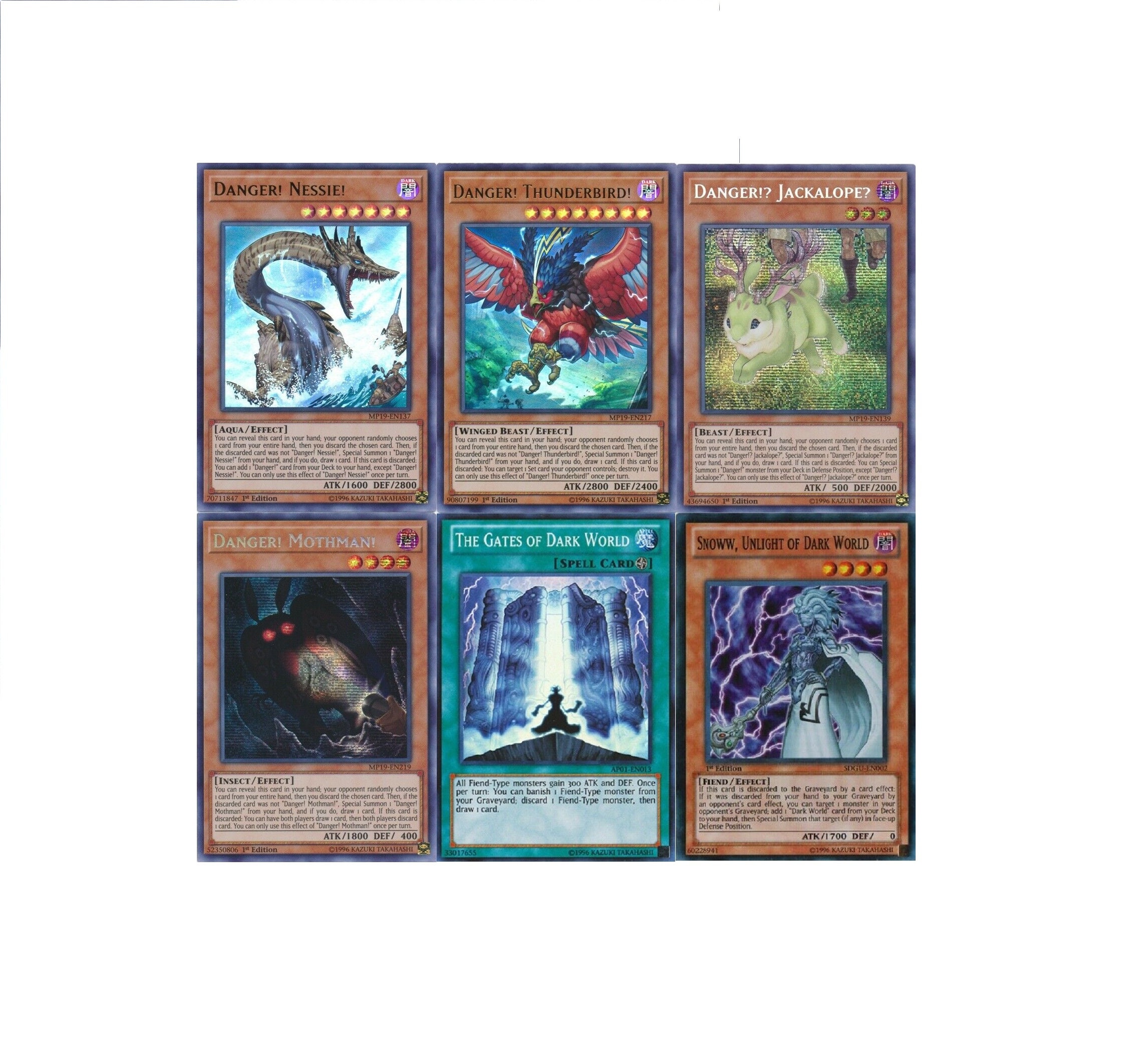 Yugioh Danger Dark World 2021 Deck nessie Thunderbird Etsy
