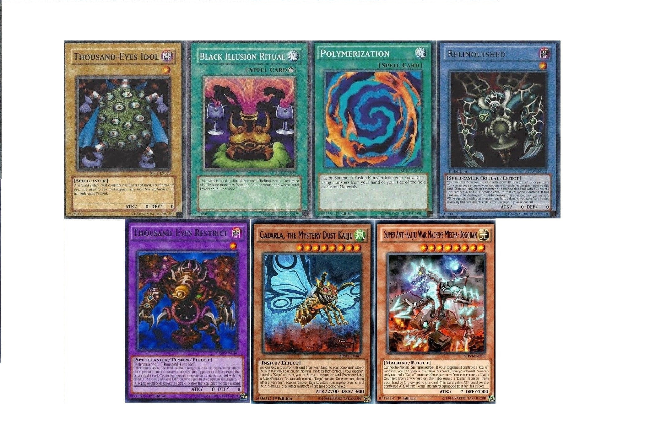 Full-Art Custom Thousand Eyes Restrict Holo Toon Relinquished Yugioh ORICA.