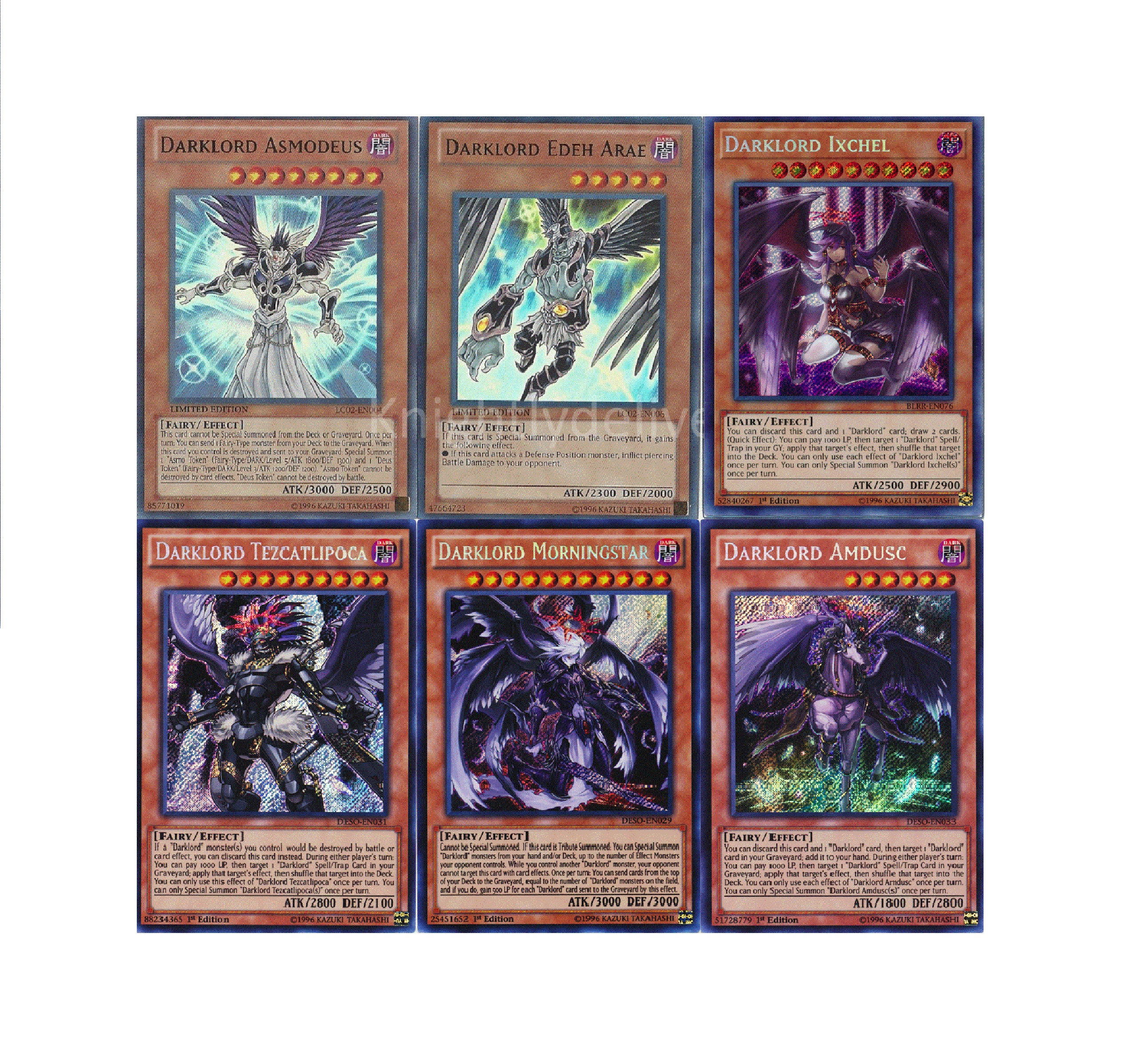 Yugioh Darklord Complete Deck Ixchel Amdusc Tezcatlipoca Etsy