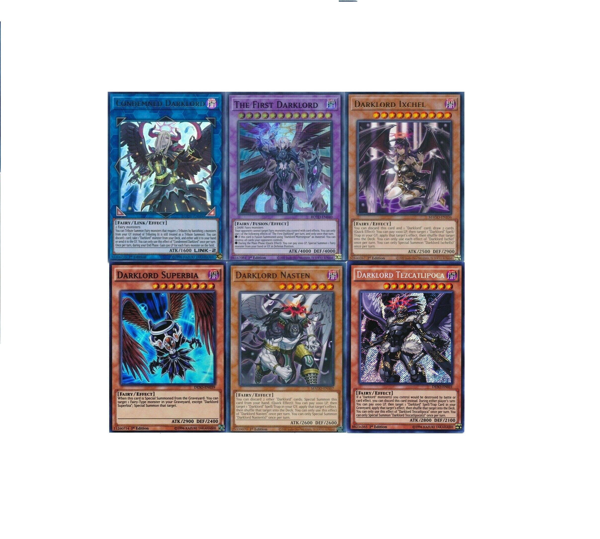 Lord Of D Yugioh Yu-Gi-Oh! LC02-EN005 DARKLORD SUPERBIA - ULTRA RARE -  Mint/Near Mint Condition - 3 Cards Available! Yugioh Darklord Deck