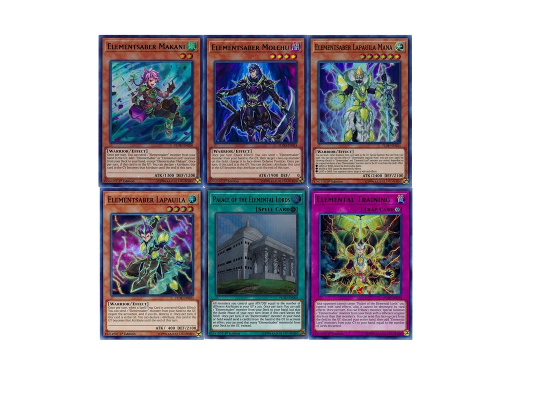 Yu-Gi-Oh! Elementsaber Makani Card - FLOD-EN020 Ultra Rare Unlimited Edition From Flames Of Destruction