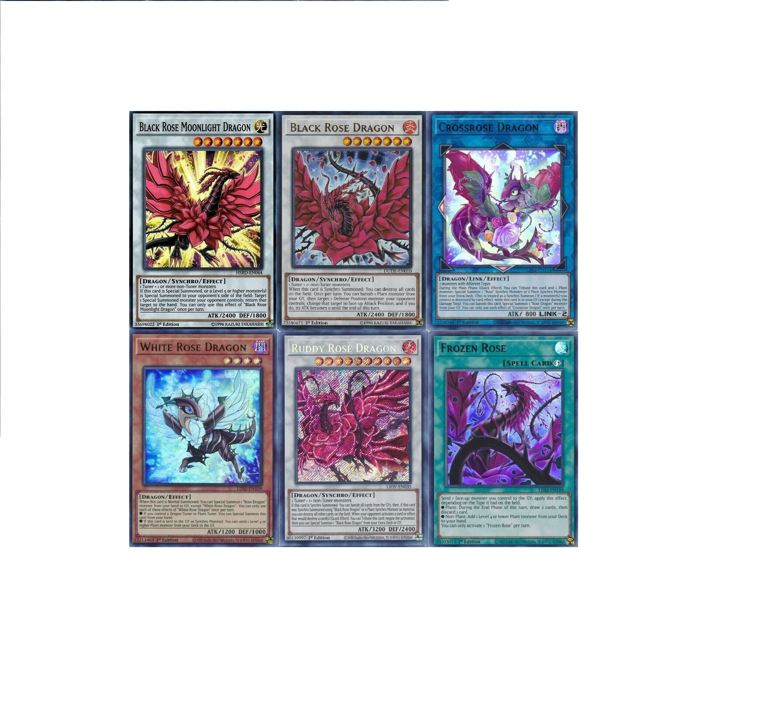 Ugioh Black Rose Tournament Deck Moonlight Dragon Ruddy - Etsy