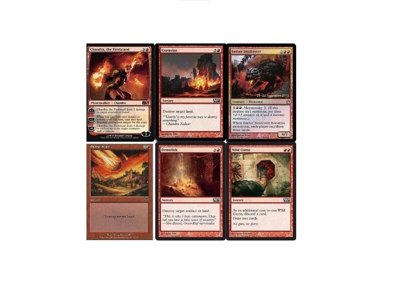 Red Land Destruction Deck Chandra Kazuul Ember Swallower Etsy