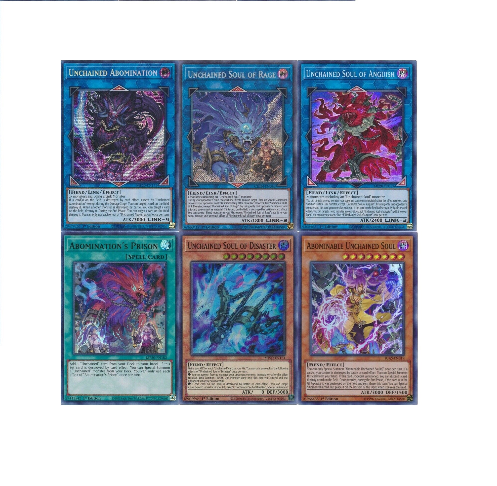 Yugioh Unchained 2022 Deck Abomination Soul of Rage - Etsy.de