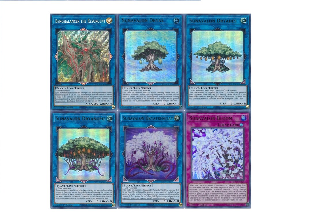Yugioh Sunavalon Tournament Deck Genius Loci Dryas Etsy
