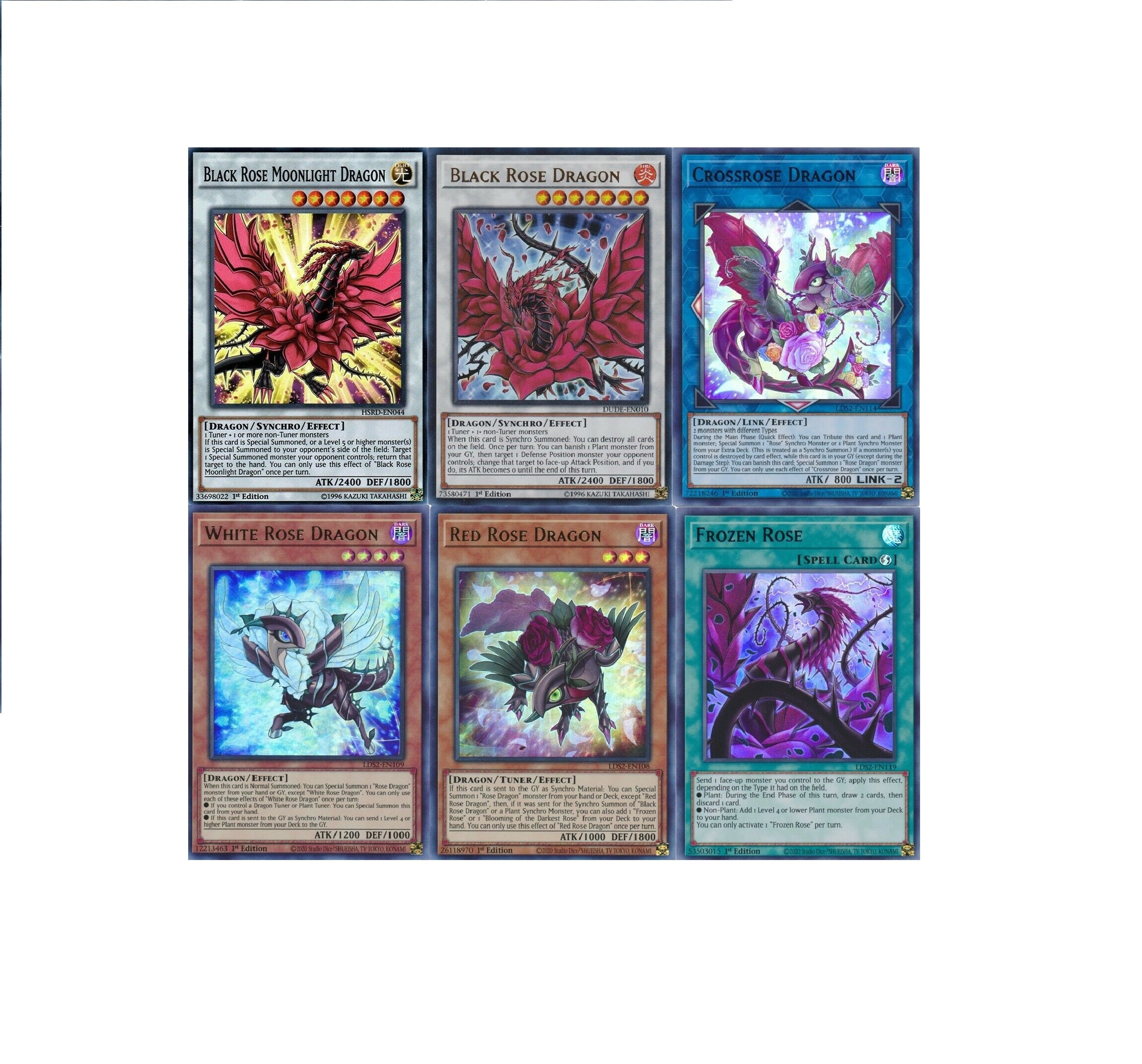 Yugioh Black Rose 2022 Deck Moonlight Dragon White Red Etsy