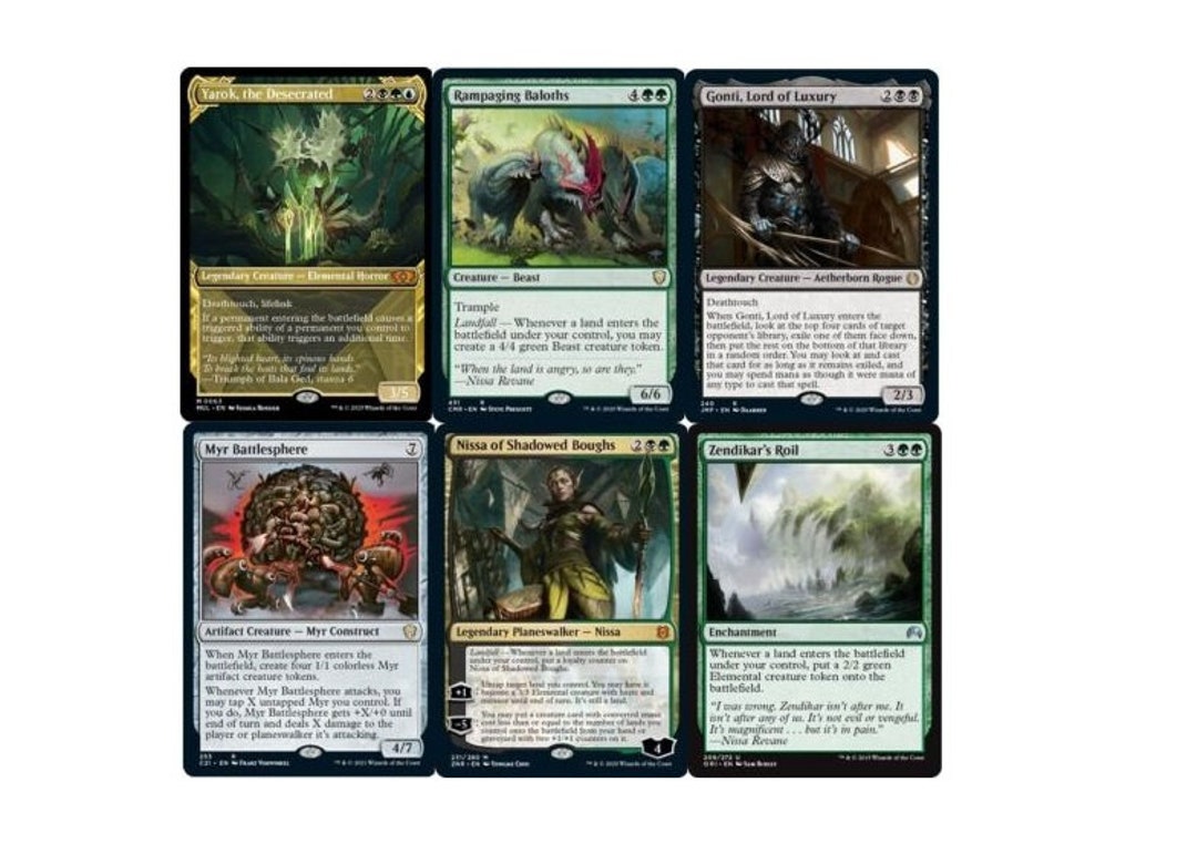 Custom Commander Deck Landfall & Etb Effects Yarok, the Desecrated EDH