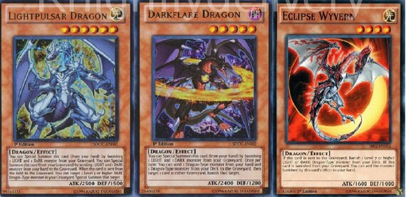 Yugioh Chaos Dragon Complete Deck Lightpulsar Darkflare | Etsy