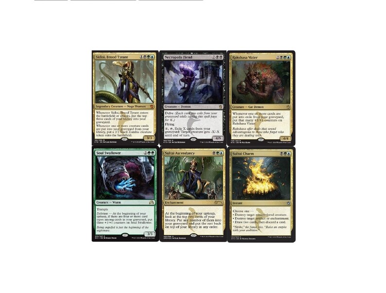 Sidisi Necropolis Charm Sultai Delve Deck MTG Magic Gathering 60 cards.