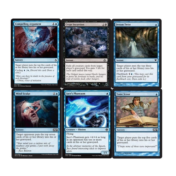 Black Blue Mill Deck - Pauper Legal - MTG Magic the Gathering - W/Sideboard - NM