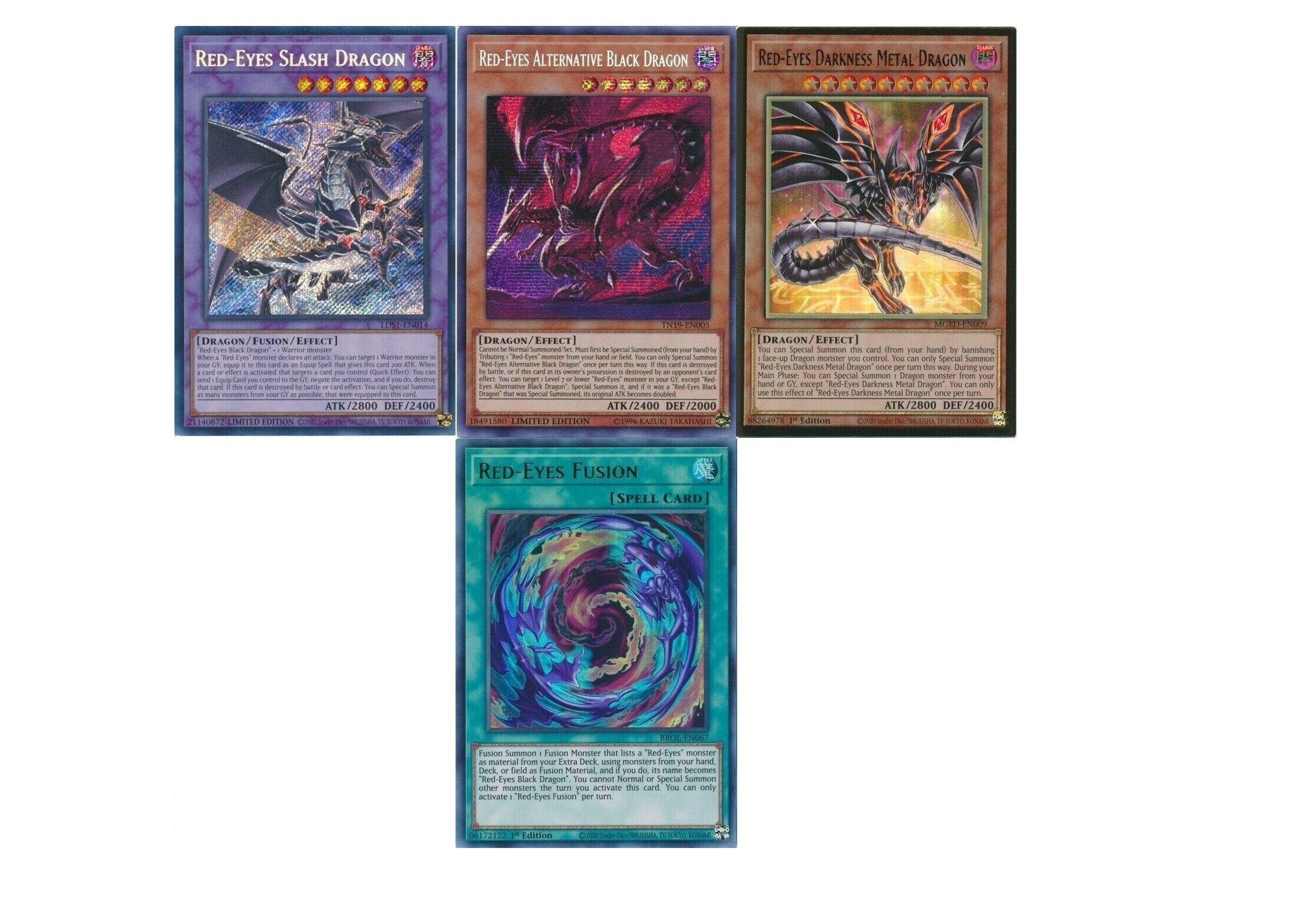 Yugioh Redeyes Black Dragon Budget Deck Slash Dragon Darkness Metal NM