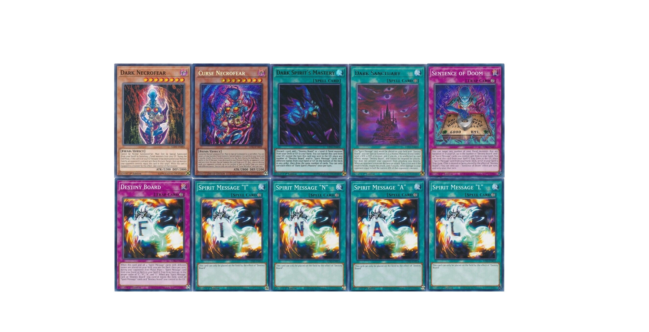 Yugioh Destiny Board 2023 Deck Curse Necrofear Spirit Message Mastery