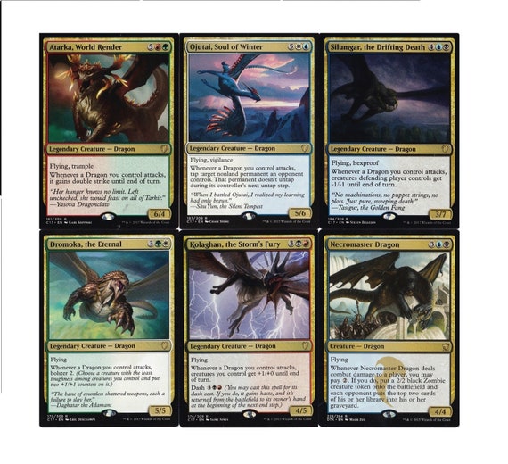 Funf Farben Drachen Deck Atarka Silumgar Magische Etsy